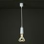 Lámpara colgante-PLUMEN-PLUMEN - Suspension Blanc et Ampoule Baby 001 | Su